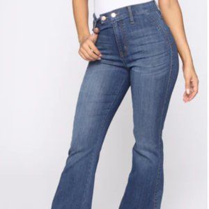 High Waist Flared Trouser Jeans (size 11)